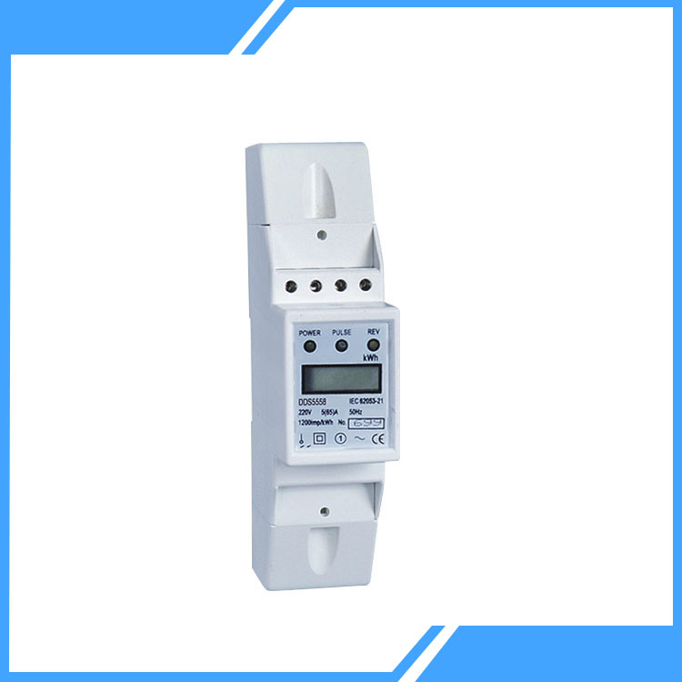 Enkelfase 2Wire Din Rail Electric Meter 2P