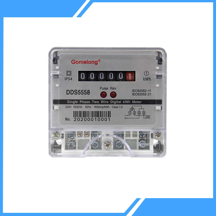 Enkelfase kilowatt-timers meter